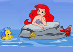 interaktivne bojanke Mala Sirena Ariel interactive coloring pages