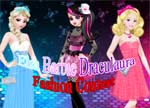 Jogue Barbie, Elsa e Draculaura: Desafio de Moda, um jogo de Barbie