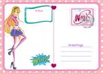 New Winx Games - Winx Printable Greeting Cards